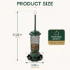 Squirrel-resistant feeder dimensions showing 21.25-inch height and 4.88-inch diameter