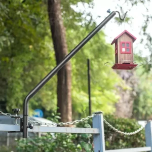 Adjustable Clamp-Mount Feeder Hook for Deck Rails