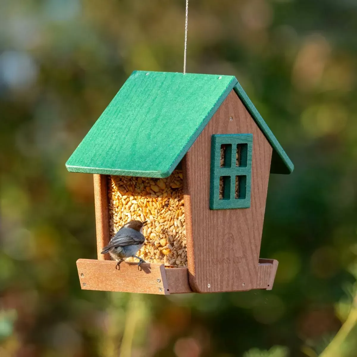 Gabled Hopper Feeder with Side Seed Ledges