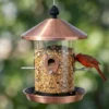 Clear Reservoir Bird Feeder with Conical Roof – product image 1