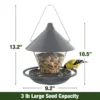 Cone-Roof Hopper Feeder with Ring Perch – product image 3