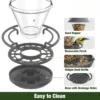 Cone-Roof Hopper Feeder with Ring Perch – product image 4