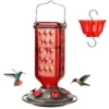 Faceted Cylinder Glass Hummingbird Feeder – product image 2