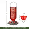 Faceted Cylinder Glass Hummingbird Feeder – product image 3