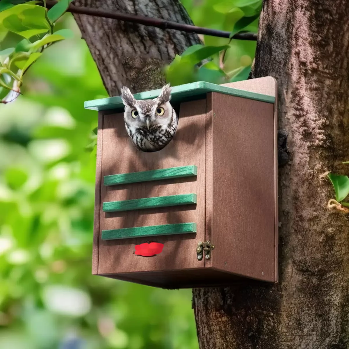 Tree-Mount Nest Box with Slatted Front Panel