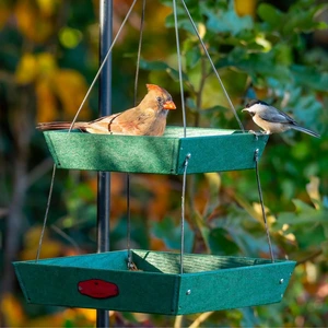 Two-Level Hanging Platform Bird Feeder