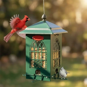 Pointed-Arch Tower Bird Feeder