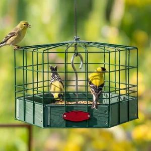 Caged Hanging Seed Tray with Central Suspension