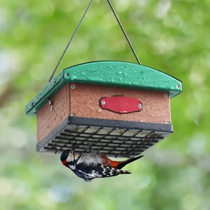 Curved-Roof Bottom-Access Suet Feeder